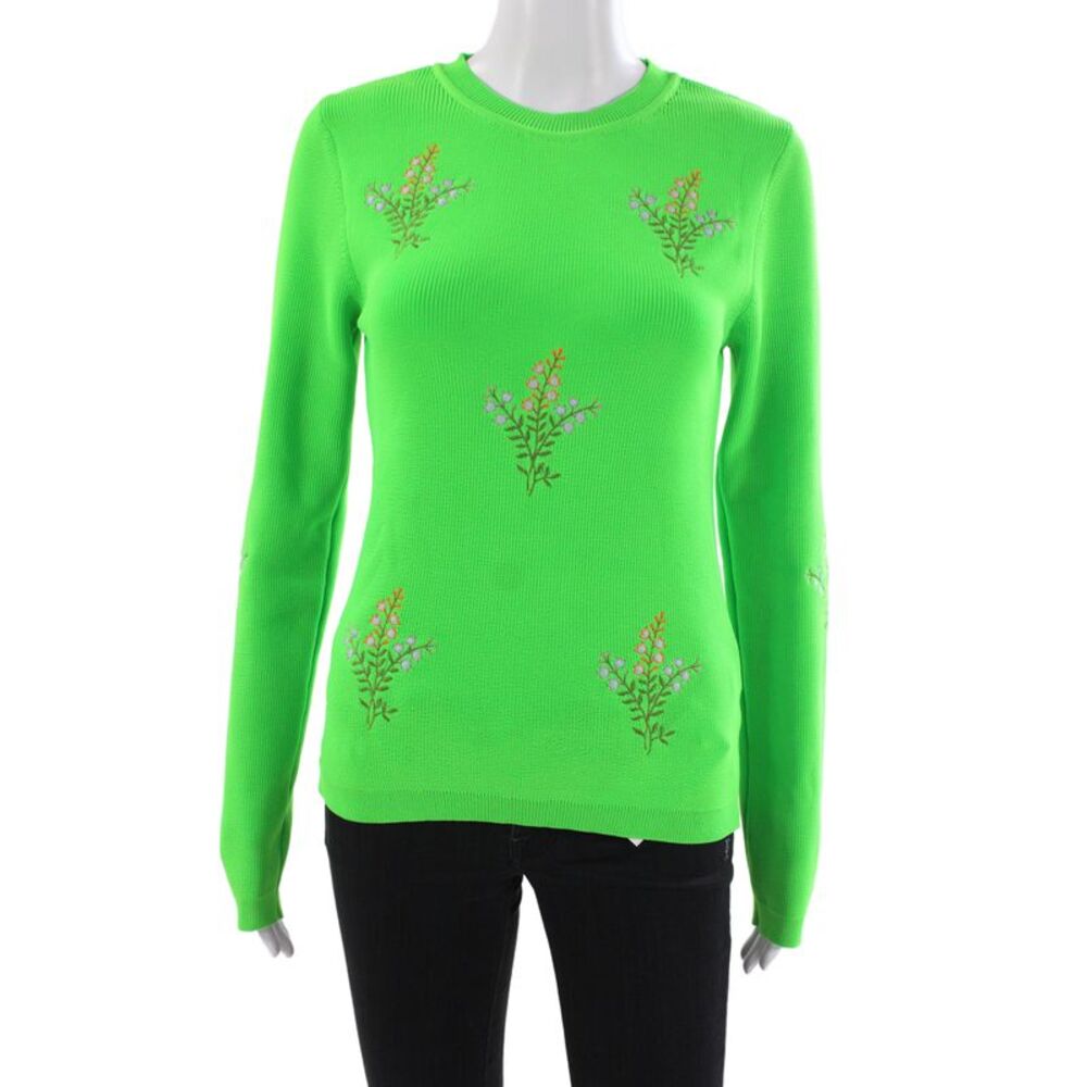 Essentiel Antwerp Unisex Green Floral Pullover Long Sleeve Size M